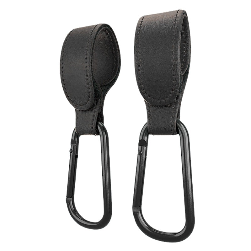 1&2 PC Leather Baby Bag Stroller Hook