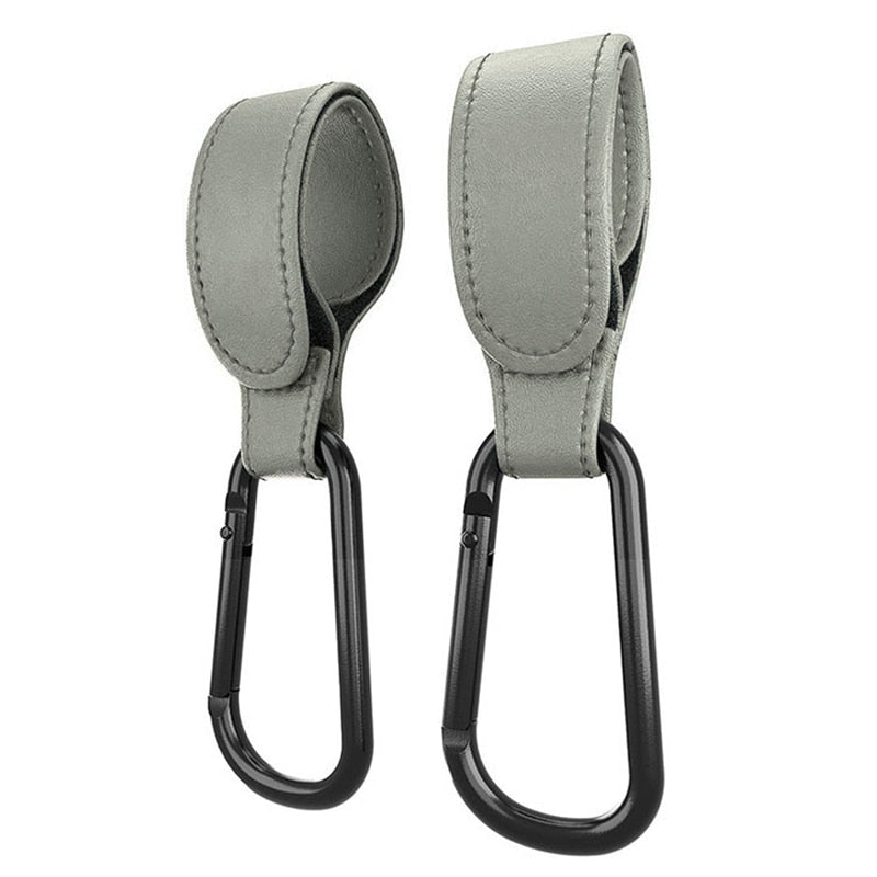 1&2 PC Leather Baby Bag Stroller Hook