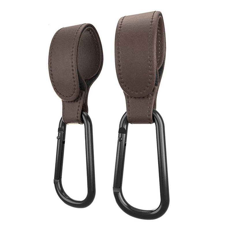 1&2 PC Leather Baby Bag Stroller Hook