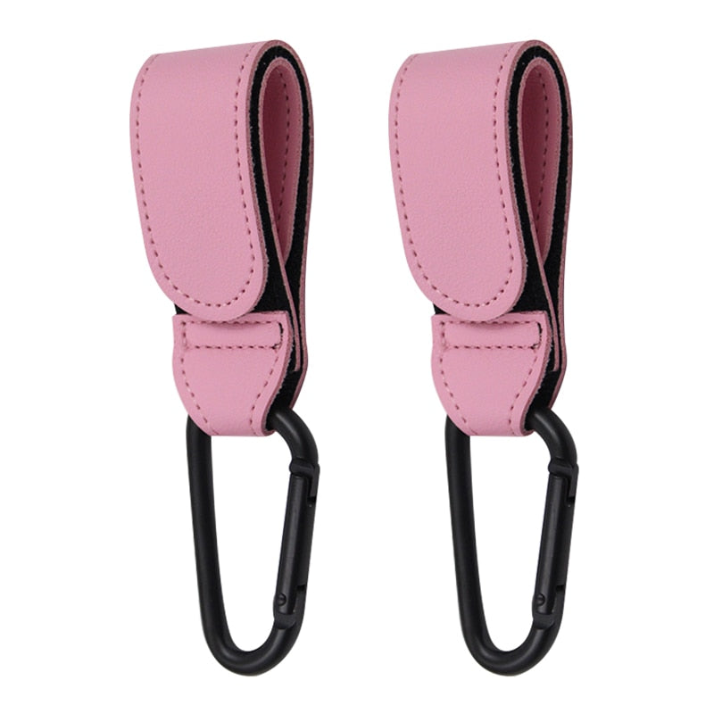 1&2 PC Leather Baby Bag Stroller Hook