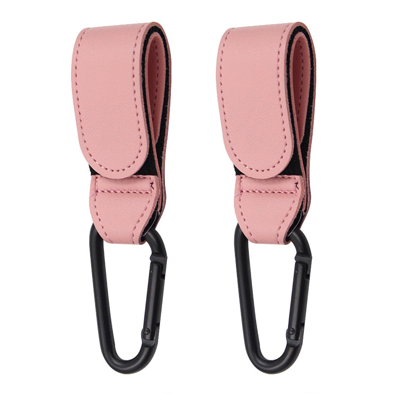 1&2 PC Leather Baby Bag Stroller Hook