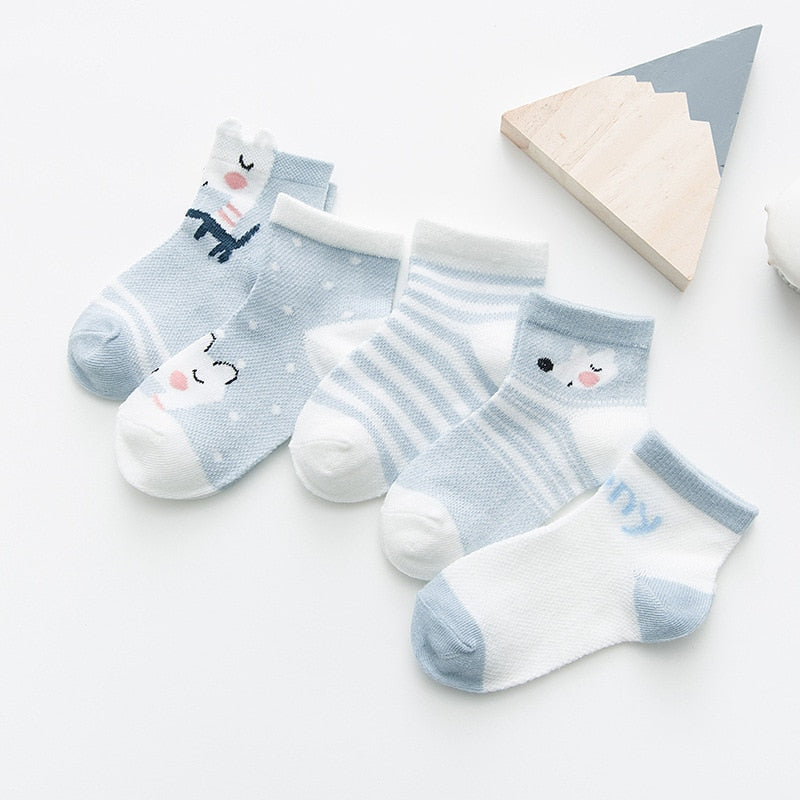 5 Pair 0-2Y Infant Socks