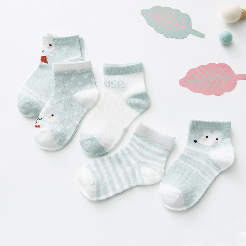 5 Pair 0-2Y Infant Socks