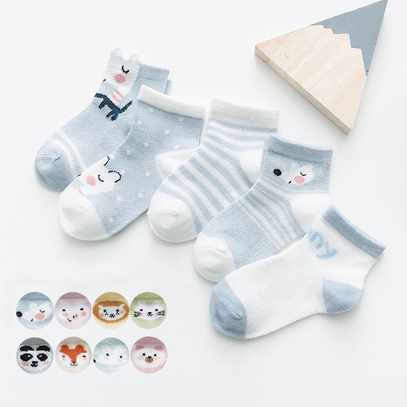 5 Pair 0-2Y Infant Socks