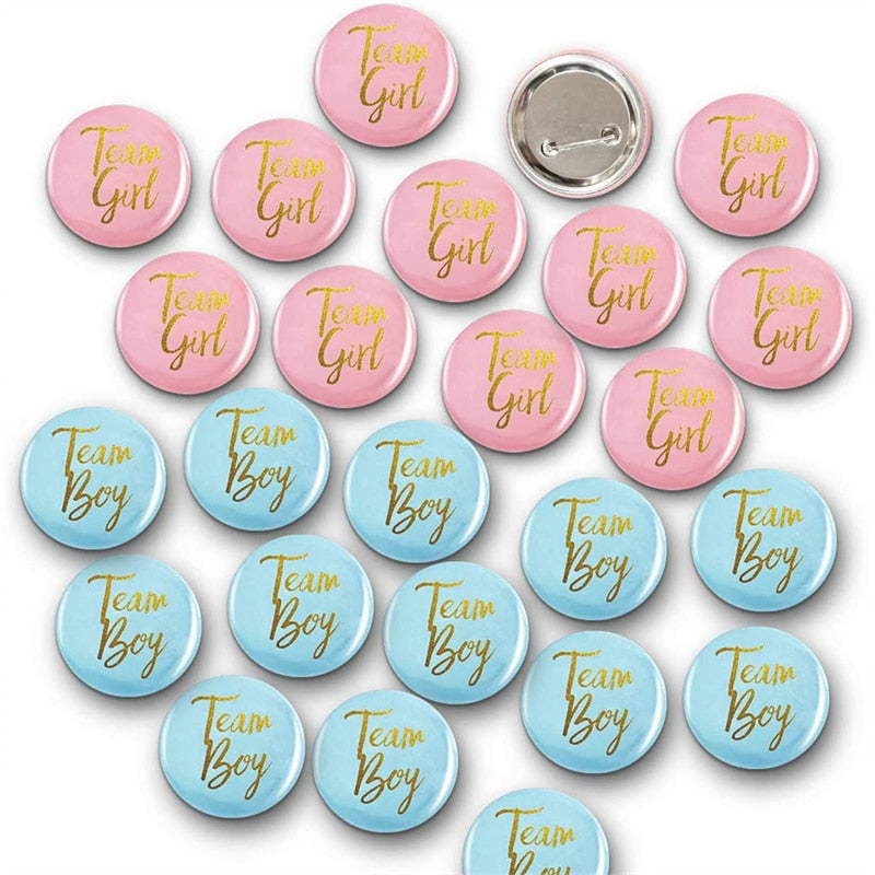 6pcs Girls Gender Reveal Pink Team