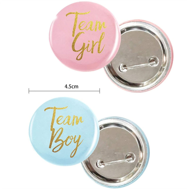 6pcs Girls Gender Reveal Pink Team