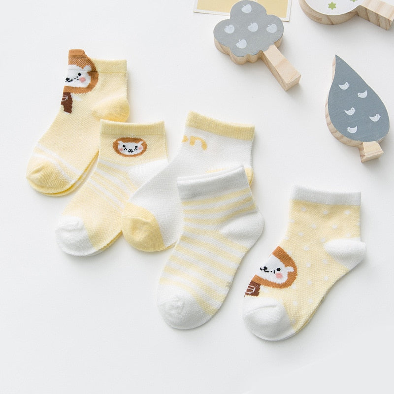 5 Pair 0-2Y Infant Socks