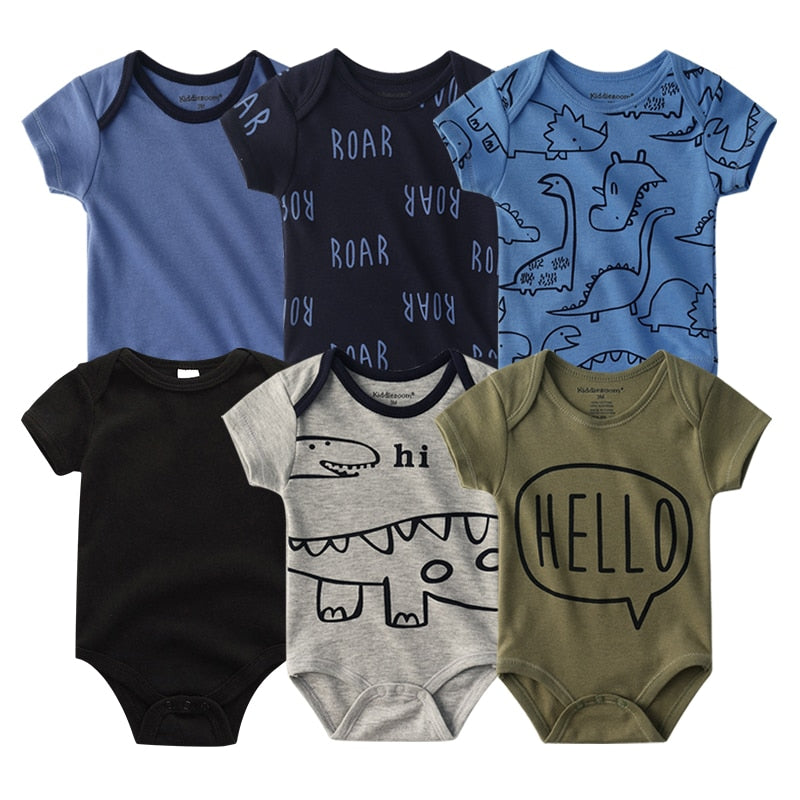 Boys Newborn-12M Clothes 6Pc Bodysuits