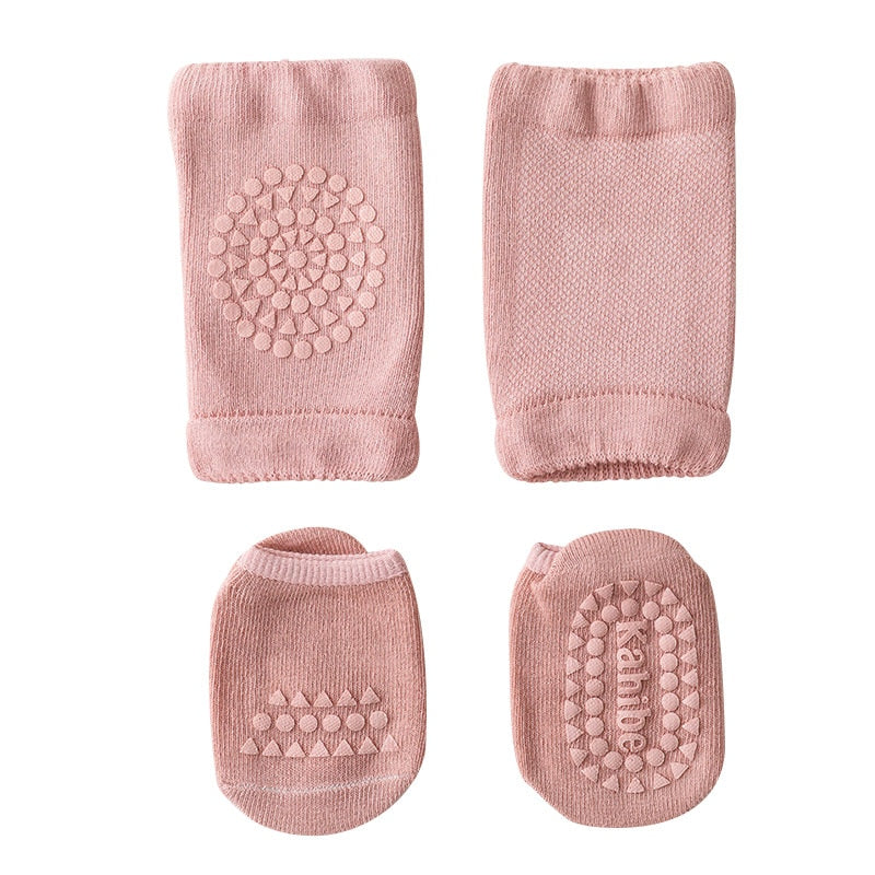 Baby Crawling Knee Pads & Socks Set