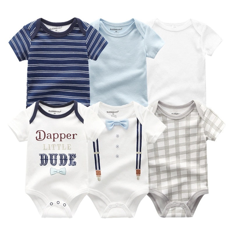 Boys Newborn-12M Clothes 6Pc Bodysuits