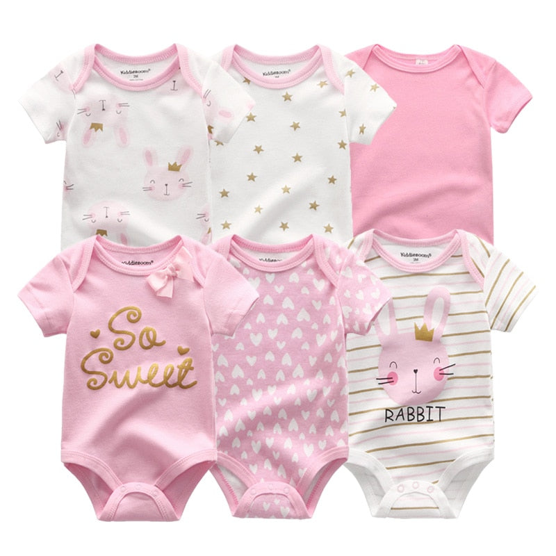 Girls Newborn-12M Clothes 6Pc Bodysuits