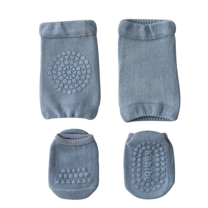 Baby Crawling Knee Pads & Socks Set