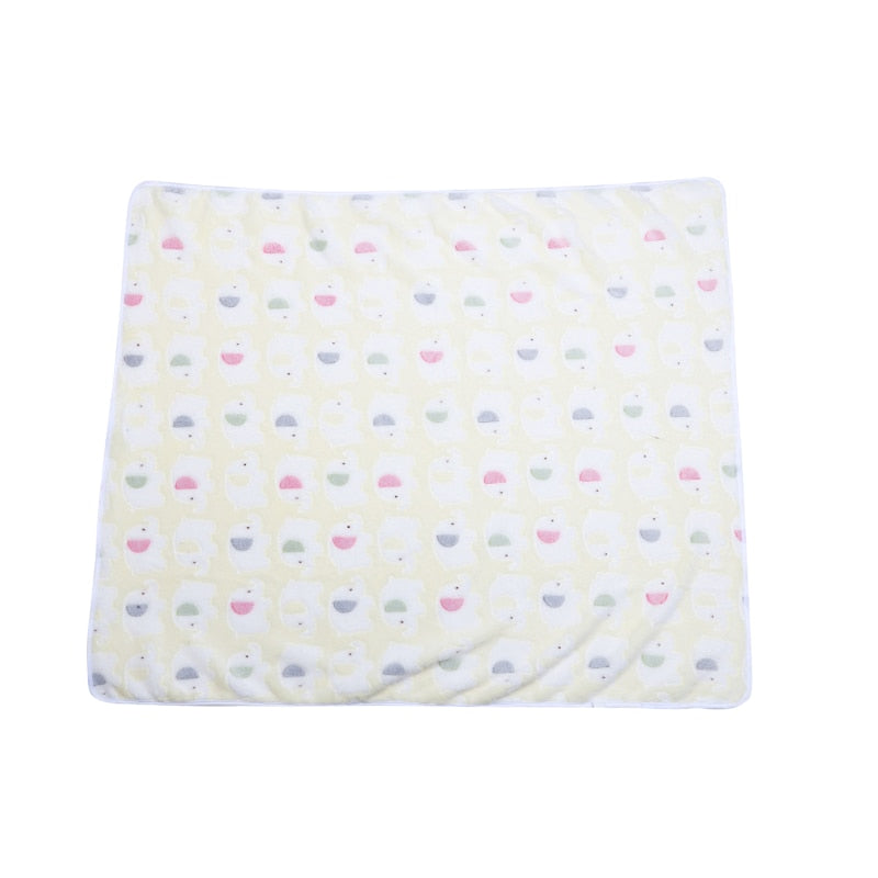 Cute Elephant Cartoon Baby Blanket