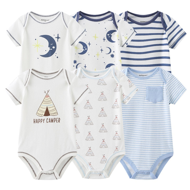 Boys Newborn-12M Clothes 6Pc Bodysuits