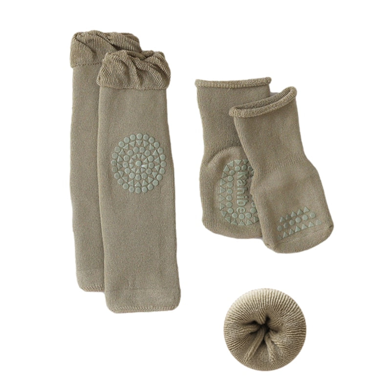 Baby Crawling Knee Pads & Socks Set