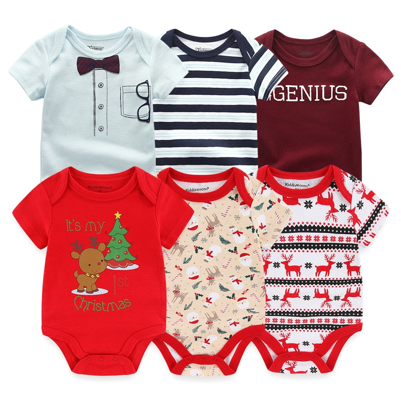 Boys Newborn-12M Clothes 6Pc Bodysuits