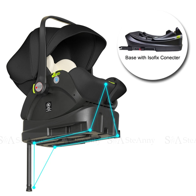 Newborn Car Seat with ISOFIX Connector Base