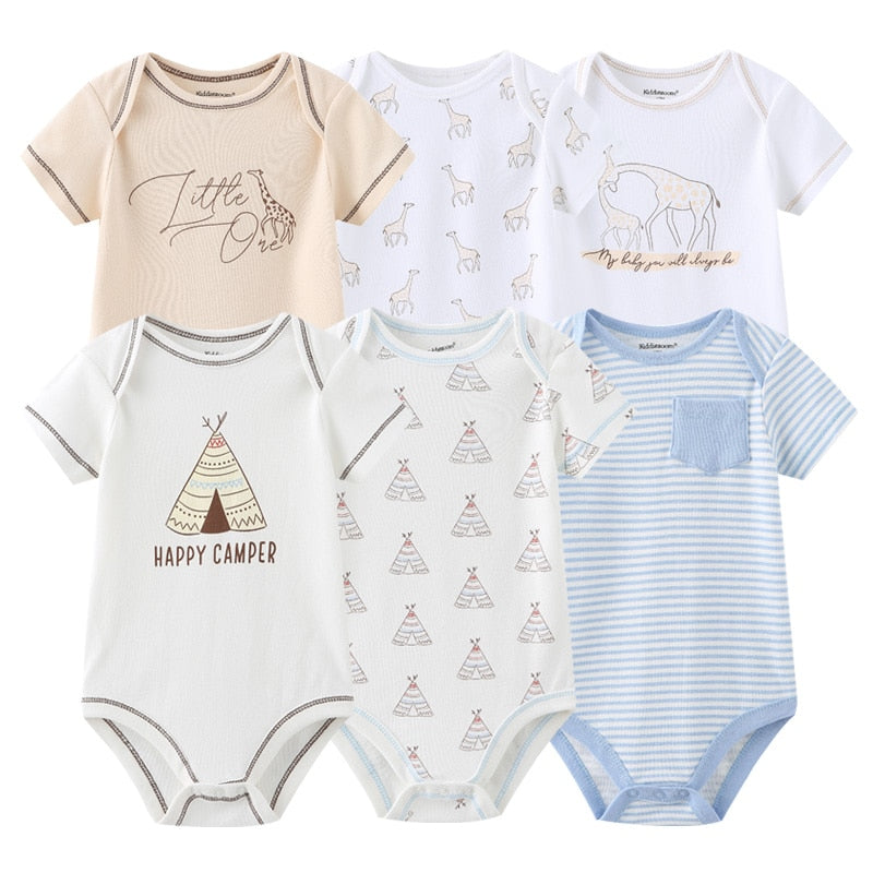 Boys Newborn-12M Clothes 6Pc Bodysuits