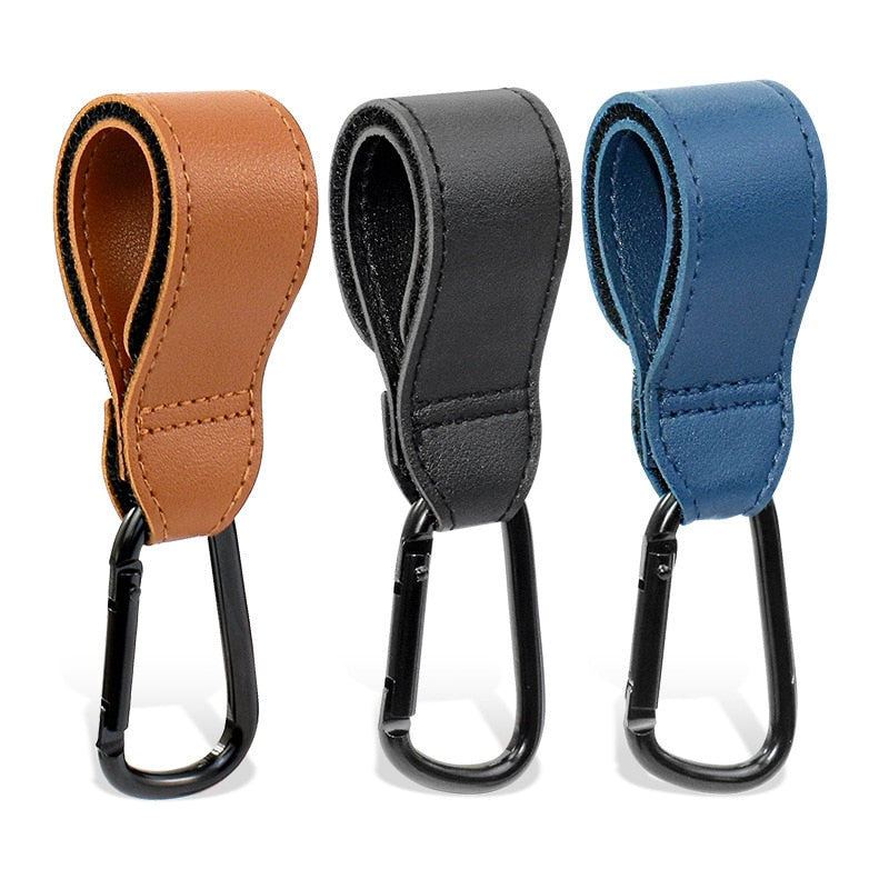 1&2 PC Leather Baby Bag Stroller Hook