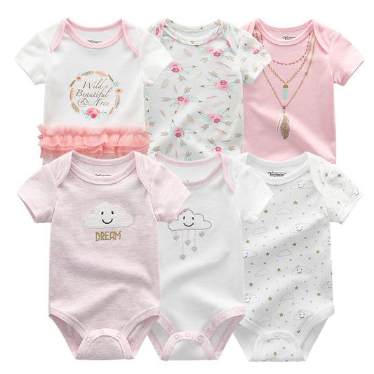 Girls Newborn-12M Clothes 6Pc Bodysuits