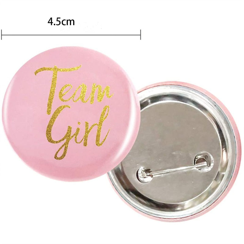 6pcs Girls Gender Reveal Pink Team